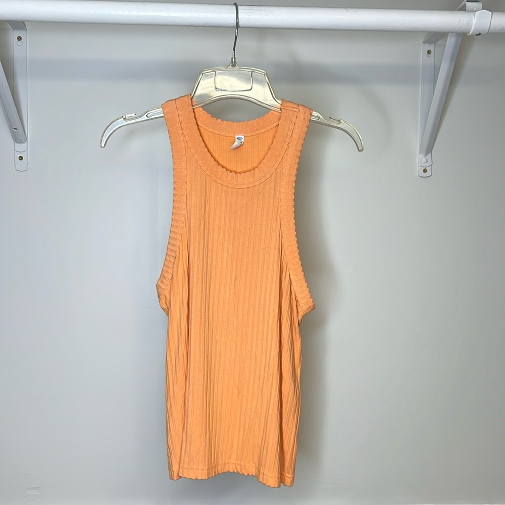 FP Movement by Free People Ribbed Tank Top in Peach